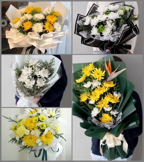 山东济宁邹城市北宿镇前万村白事花束代送